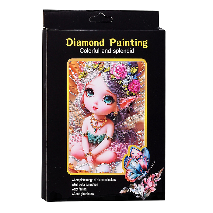 Мозаика алмазная 00-7615 "Малышка в ракушке" 15*20см