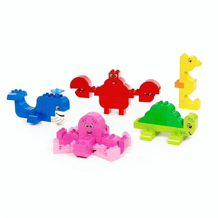 Фото к товару Конструктор Макси "Морские обитатели" (88 элементов) (в коробке) Конструктор Макси "Морские обитатели" (88 элементов) (в коробке)