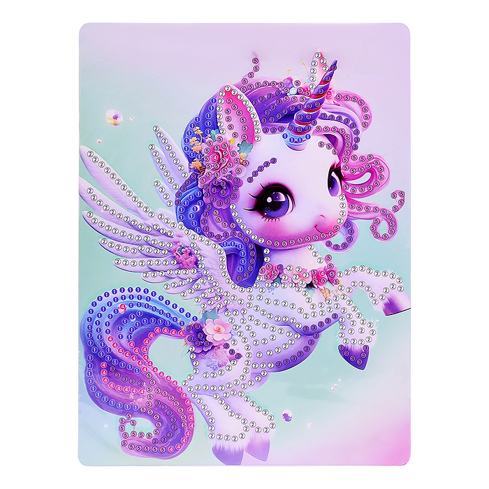 Мозаика алмазная 00-7611 "Единорожка" 15*20см