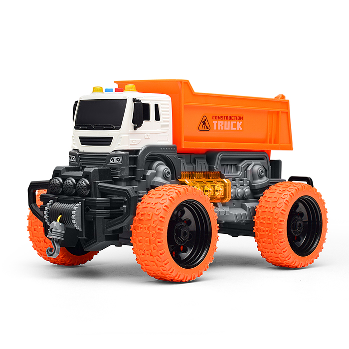 Машина JS101BS "Мега самосвал" 1:16 (свет, звук) в коробке (цвет оранжевый)