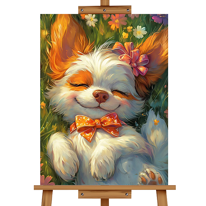 Набор для рисования MKR3020-54 "Картина по номерам 30х20 см. Счастливый щенок"