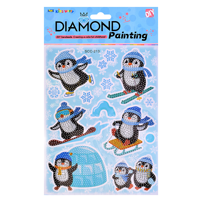 Мозаика алмазная 00-7594 "Приключения пингвинёнка" 17.5*23.5см
