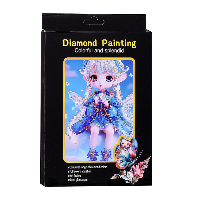Мозаика алмазная 00-7610 "Девочка-бабочка" 15*20см