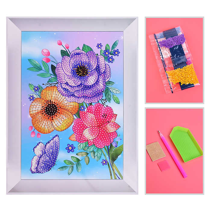 Мозаика алмазная 00-7602 "Красивый букет" 17.5*23.5см