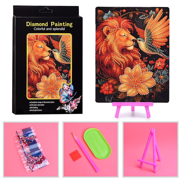 Мозаика алмазная 00-7617 "Царь зверей" 15*20см