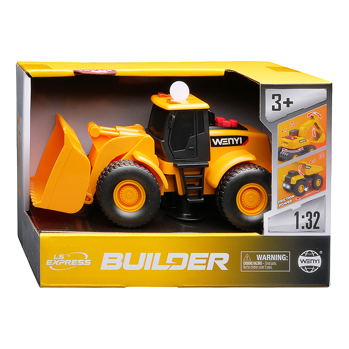 Машина WY1126A "Трактор" 1:32 (свет, звук) в коробке