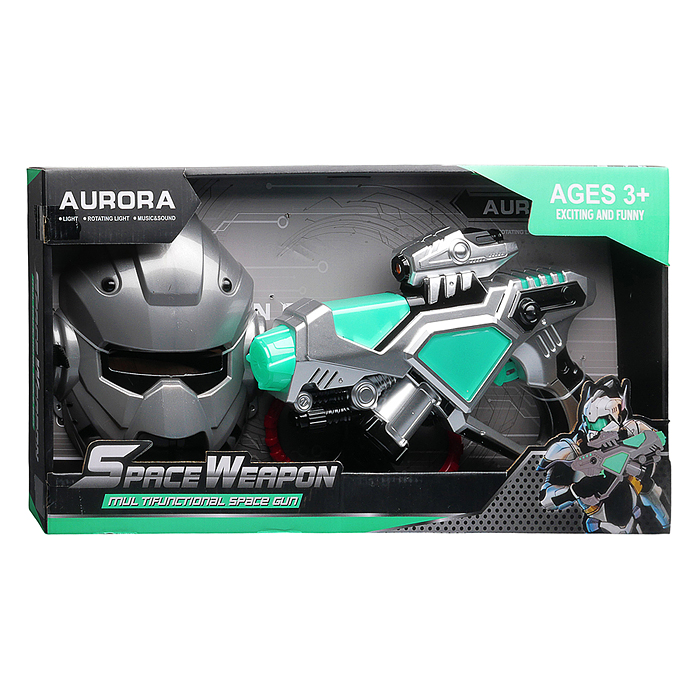 Набор оружия 840-3 "Зеленая миля" (свет, звук) на батарейках, в коробке