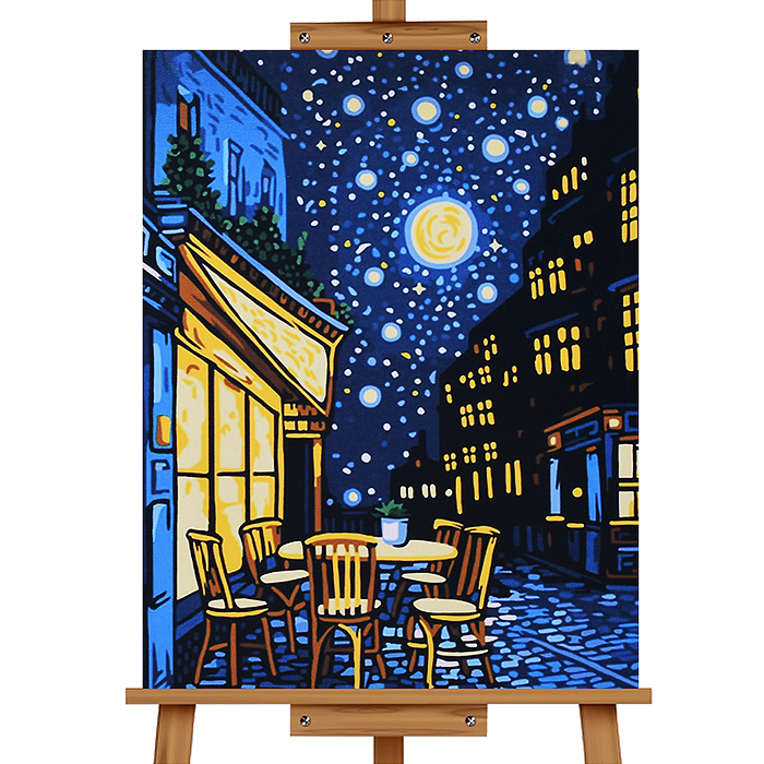 Мозаика алмазная MKA4030-79 "Ночная улочка" 30*40см.