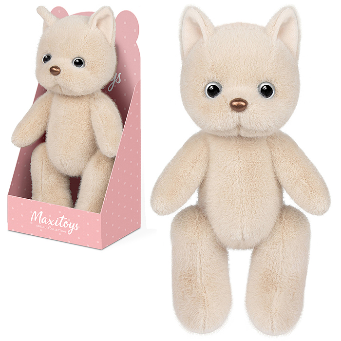 Котик Бежевый, 20 см, в коробке