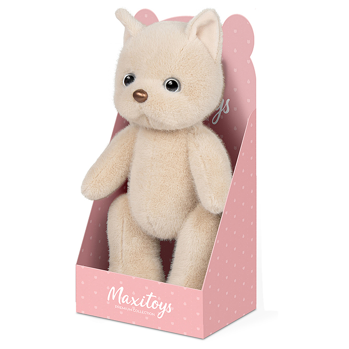 Котик Бежевый, 20 см, в коробке