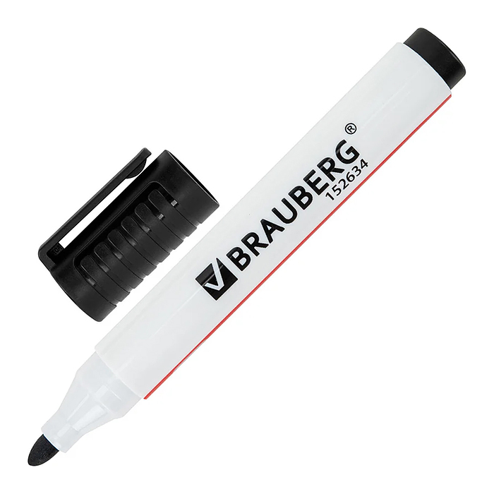 Маркер стираемый для белой доски черный "Ultra whiteboad marker" 3 мм, с клипом