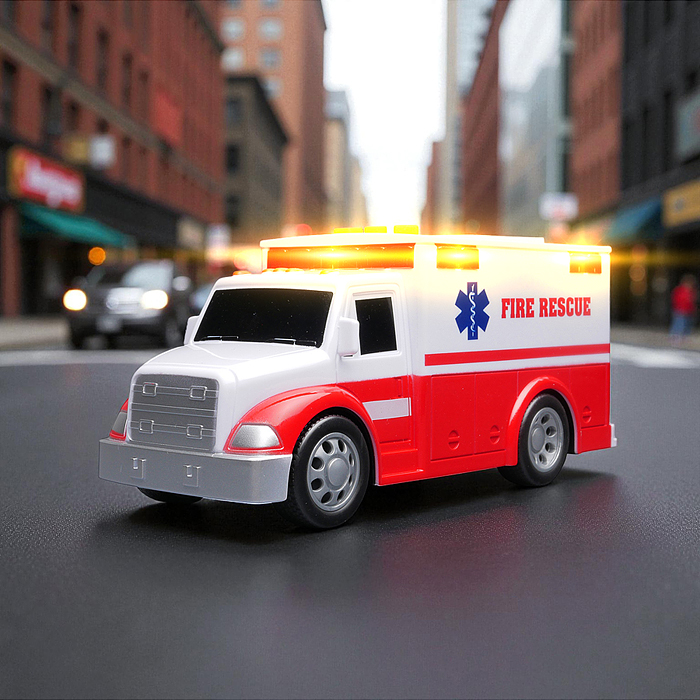 Машина WY1109A "Реанимация" 1:32 (свет. Звук) в коробке