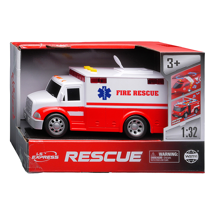 Машина WY1109A "Реанимация" 1:32 (свет. Звук) в коробке