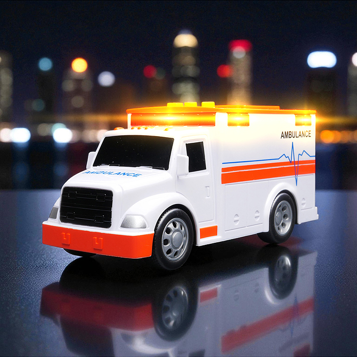 Машина WY1109B "Скорая помощь" 1:32 (свет, звук) в коробке