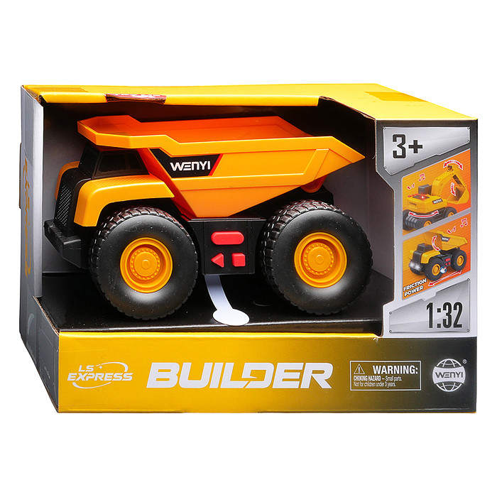 Машина WY1106A "Бульдозер" 1:32 (свет, звук) в коробке