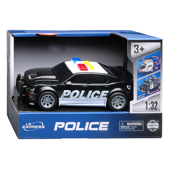 Машина WY1151A "Патруль" 1:32 (свет, звук) в коробке