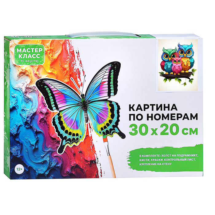 Фото к товару Картина по номерам MKR3020-70 "Семья сов" 30*20 см. Картина по номерам MKR3020-70 "Семья сов" 30*20 см.
