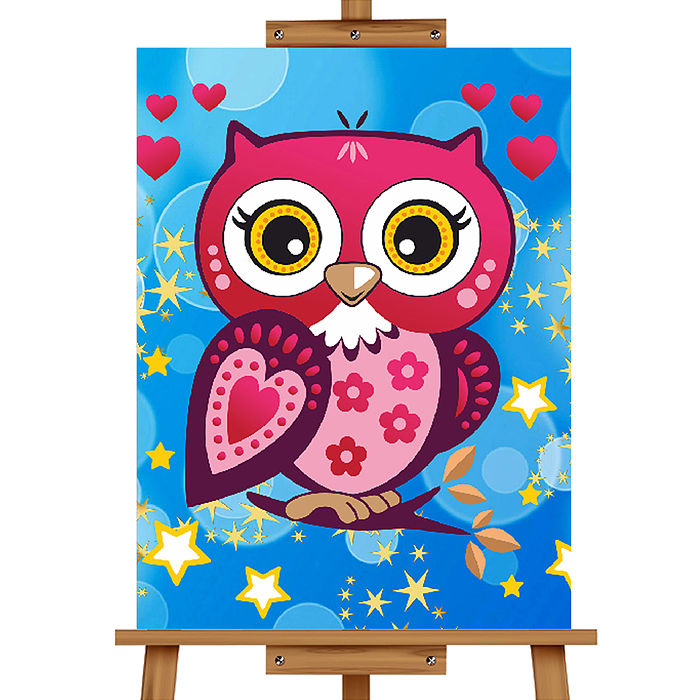 Набор для рисования MKR3020-72 "Картина по номерам 30х20 см. Сова"