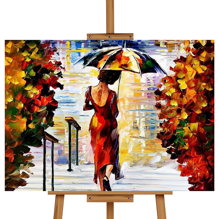Набор для рисования MKR5040-57 "Картина по номерам 40х50 см. Девушка под зонтом"