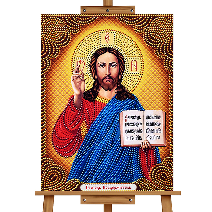 Мозаика алмазная MKA3020-129 "Икона. Господь Вседержитель" 20*30см.