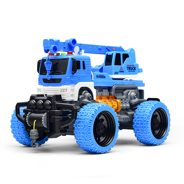 Машина JS105AS "МегаКран" 1:16 (свет, звук) в коробке (цвет синий)