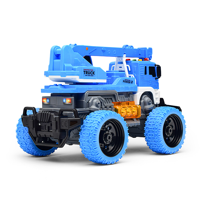 Машина JS105AS "МегаКран" 1:16 (свет, звук) в коробке (цвет синий)