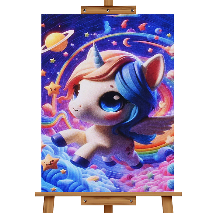 Фото к товару Мозаика алмазная MKA3020-70 "Летающий единорог" 20*30см. Мозаика алмазная MKA3020-70 "Летающий единорог" 20*30см.