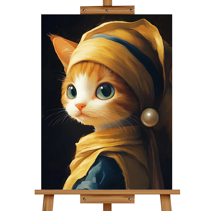 Набор для рисования MKR3020-79 "Картина по номерам 30х20 см. Модная кошечка"