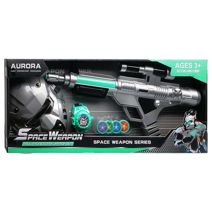 Набор оружия 841-2 "Защитник вселенной" (свет, звук) на батарейках, в коробке