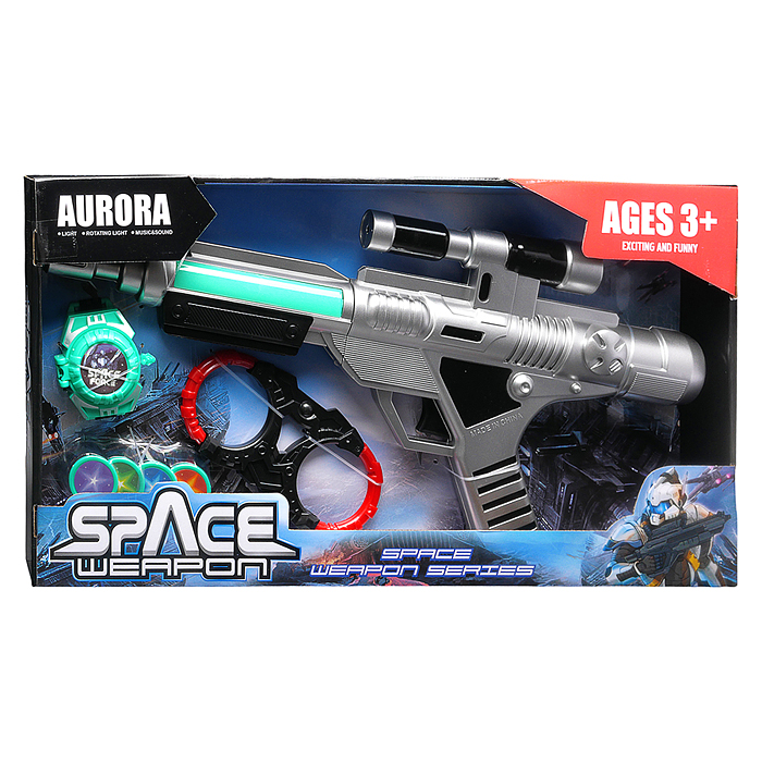 Набор оружия 836-4 "Миротворец" (свет, звук) на батарейках, в коробке