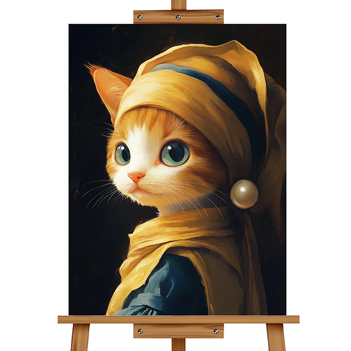 Мозаика алмазная MKA5040-42 "Деловая кошка" 40*50см.