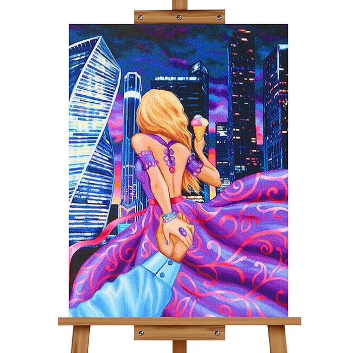 Фото к товару Мозаика алмазная MKA5040-55 "Ночная прогулка" 40*50см. Мозаика алмазная MKA5040-55 "Ночная прогулка" 40*50см.