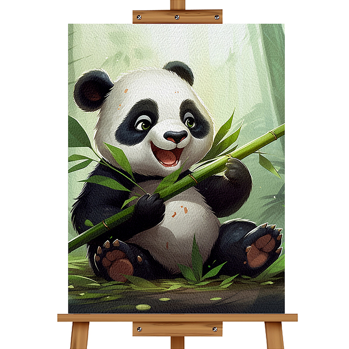 Набор для рисования MKR3020-13 "Картина по номерам 30х20 см. Весёлая пандочка" 