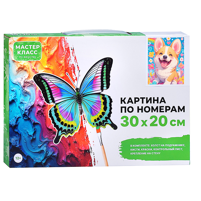 Набор для рисования MKR3020-34 "Картина по номерам 30х20 см. Улыбака" 