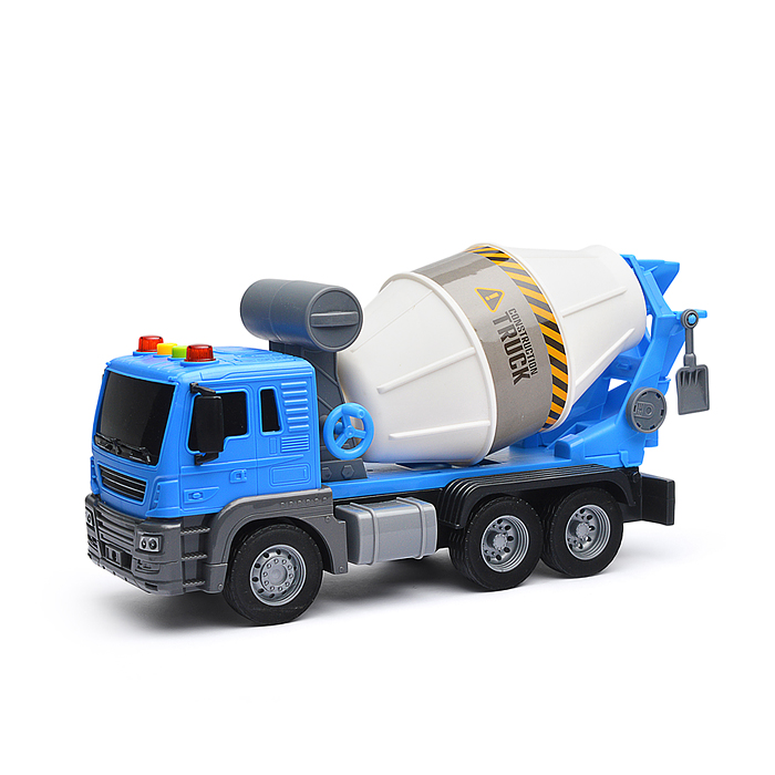 Машина JS102A "Бетономешалка" 1:16 (свет, звук) в коробке (цвет синий)