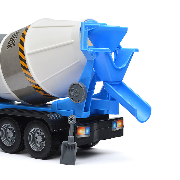 Машина JS102A "Бетономешалка" 1:16 (свет, звук) в коробке (цвет синий)