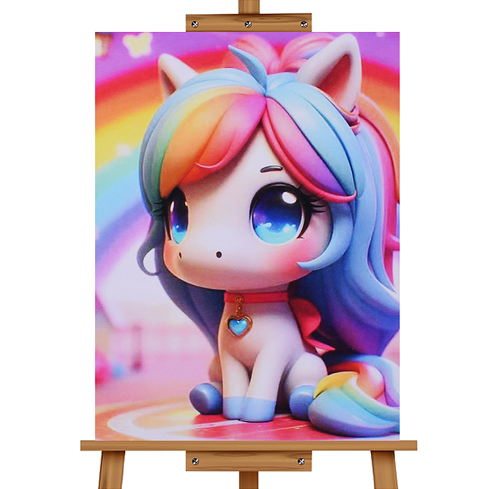 Мозаика алмазная MKA4030-65 "Мульти единорог" 30*40см.