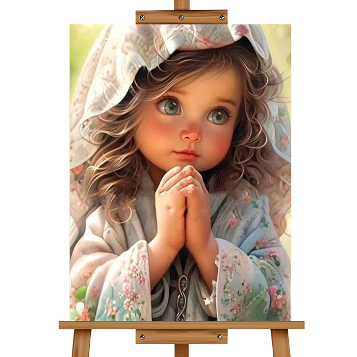 Мозаика алмазная MKA4030-51 "Милая девочка" 30*40см.