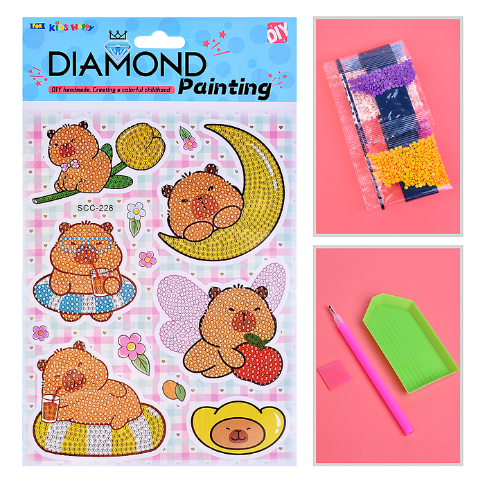 Мозаика алмазная 00-7595 "Капибара" 17.5*23.5см