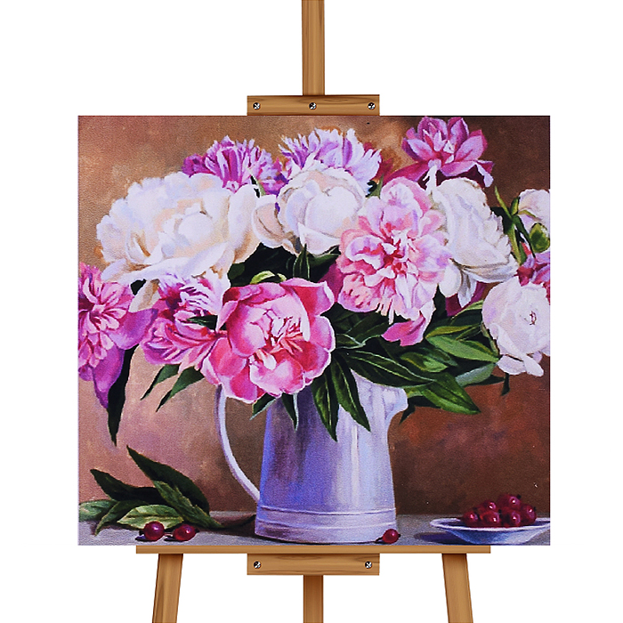 Фото к товару Мозаика алмазная MKA2020-36 "Распустившиеся пионы в вазе" 20*20 см. Мозаика алмазная MKA2020-36 "Распустившиеся пионы в вазе" 20*20 см.