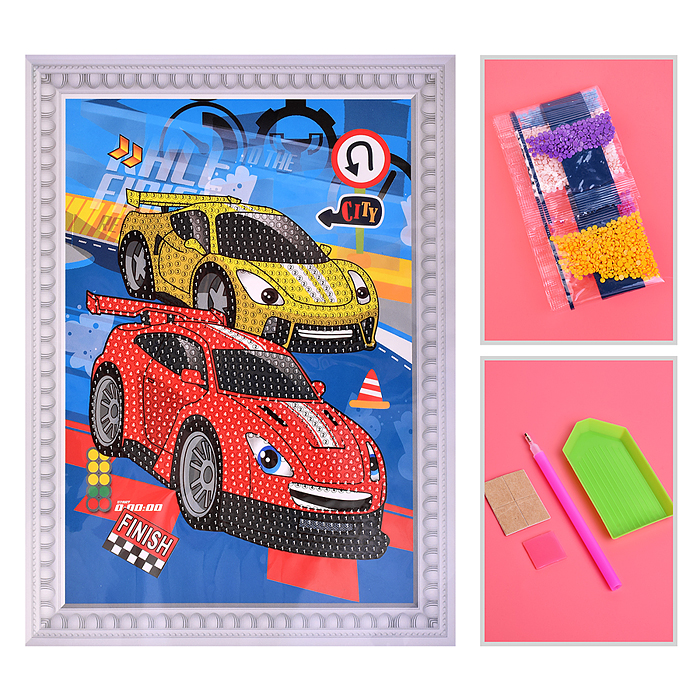 Мозаика алмазная 00-7599 "Гонка" 17.5*23.5см