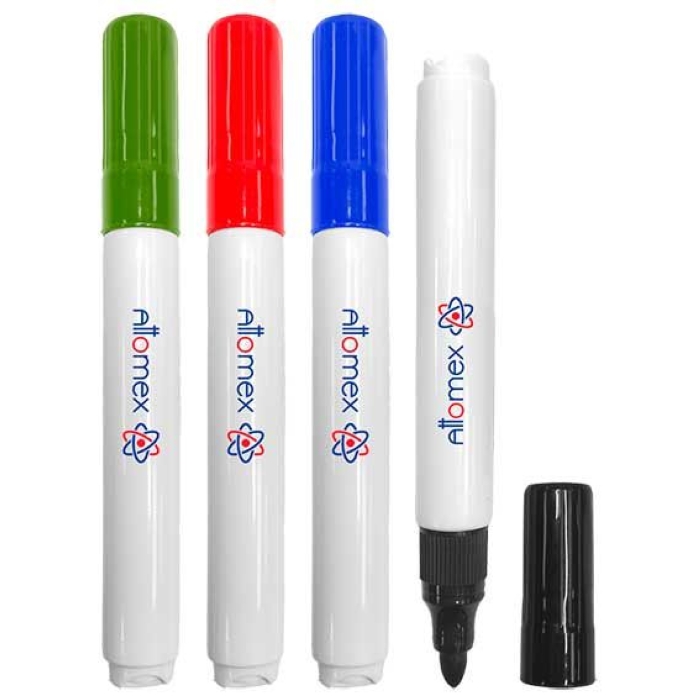 Набор маркеров для белой доски "Attomex" (04 цв - зел, красн, син, черн) пулевидный наконечник, 3 мм