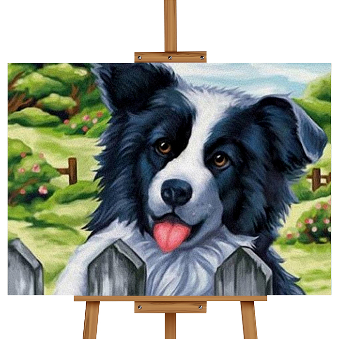 Набор для рисования MKR3020-22 "Картина по номерам 30х20 см. Пёсик" 