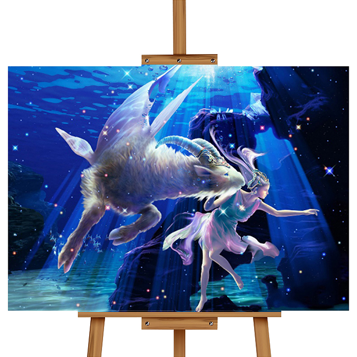 Мозаика алмазная MKA5040-48 "Козерог" 40*50см.