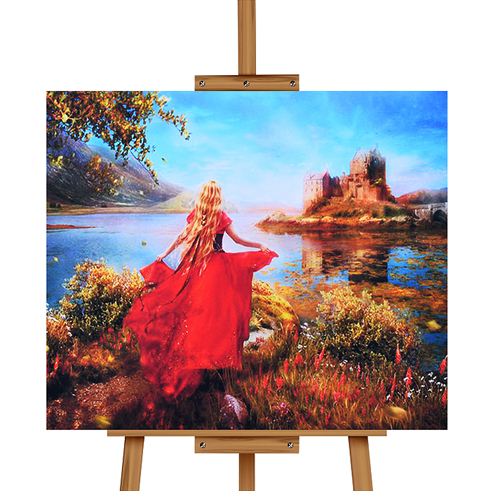 Мозаика алмазная MKA5040-51 "Девушка" 40*50см.