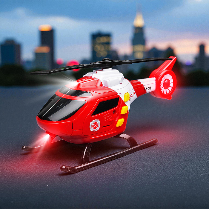 Вертолет WY1108B "Пожарник" 1:32 (свет, звук) в коробке