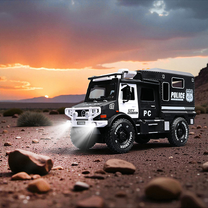 Машина RJ5522B "Трейлер. Полиция" (свет, звук) в коробке