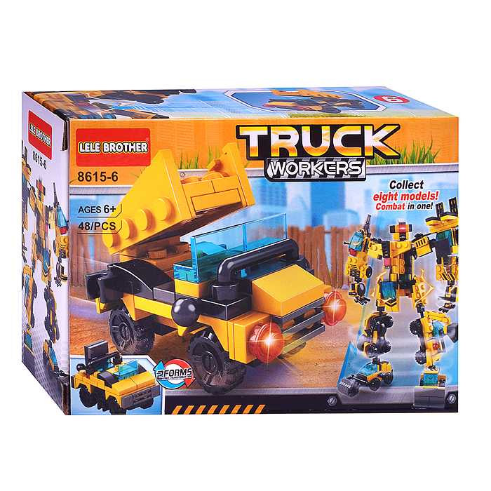 Конструктор 8615-6 "Строительная техника" в коробке
