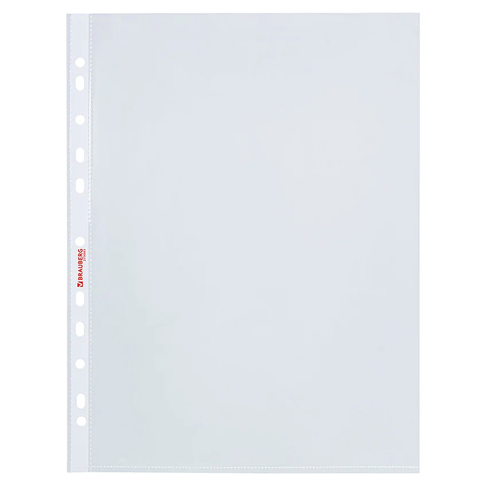 Папки-файлы перфорированные А4 "Premium" 100 шт., гладкие, 35 мкм