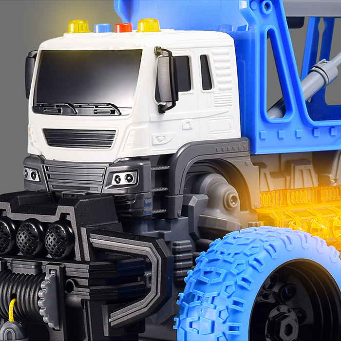 Машина JS114AS "МегаСити" 1:16 (свет, звук) в коробке (цвет синий)